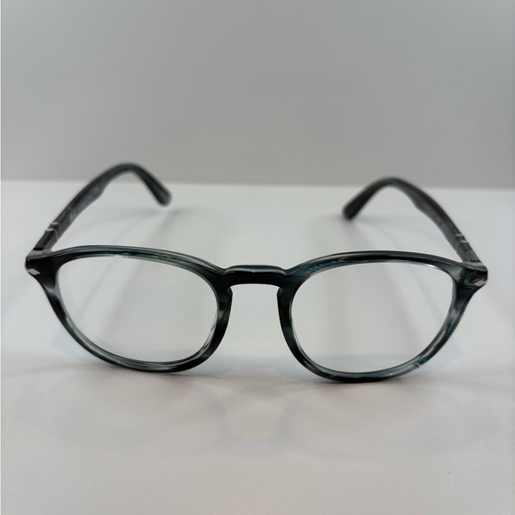 FRAMES ONLY - Persol PO3143-V 1051 Striped Grey Eyeglasses 49•21•145 - Picture 3 of 16